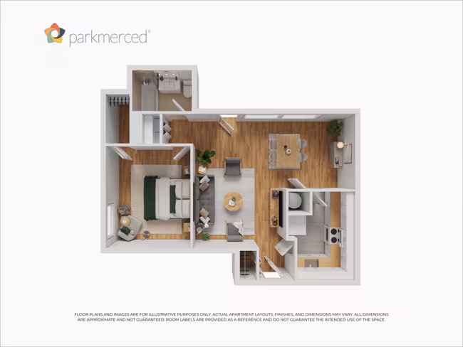 1 Bed 1 Bath TH floor plan
